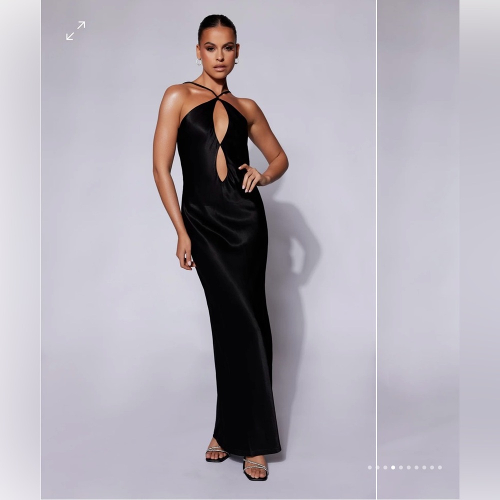 Meshki Lucia Cut out maxi dress - black - size medium NWT